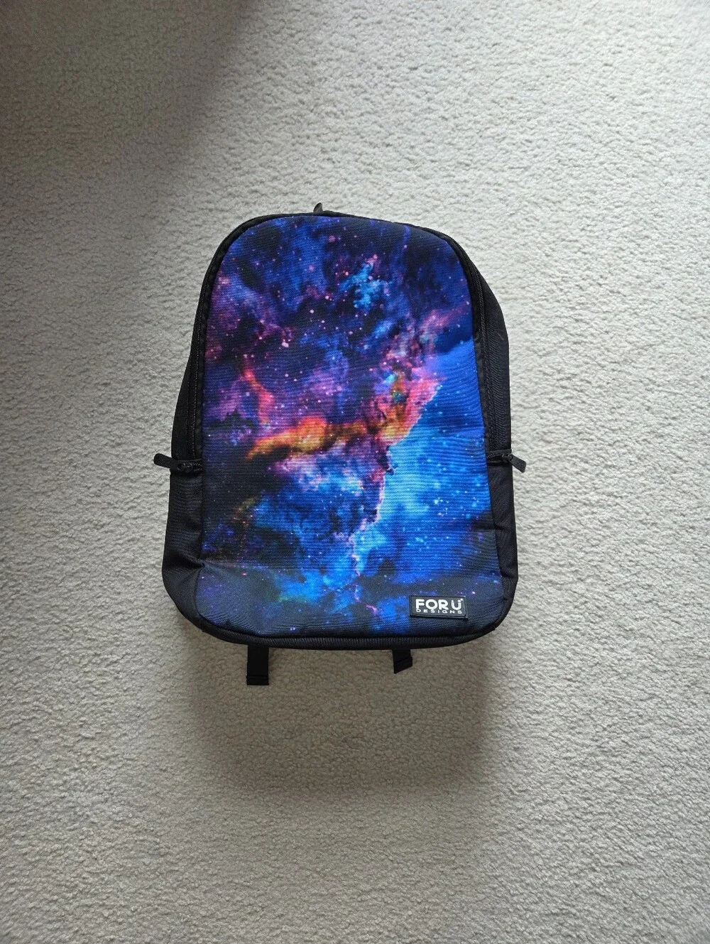 Galaxy Space Print Blue Black Kids And Adults Backpack